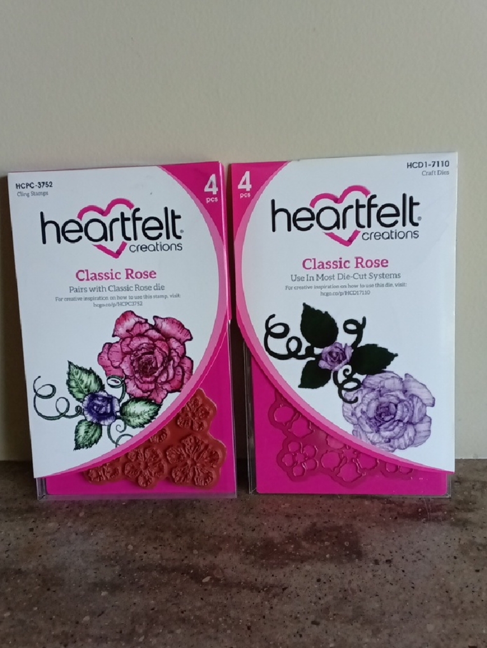 Heartfelt Creations Classic Rose Stamp & Die Set